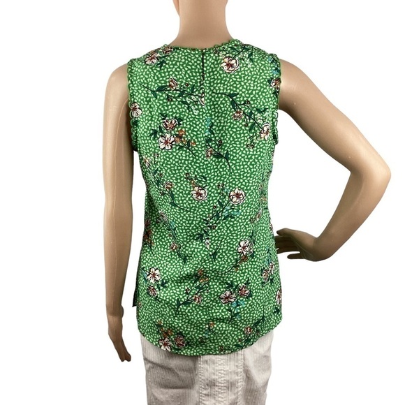 Daniel Rainn Top Size XS Green Floral Sleeveless - Picture 5 of 7